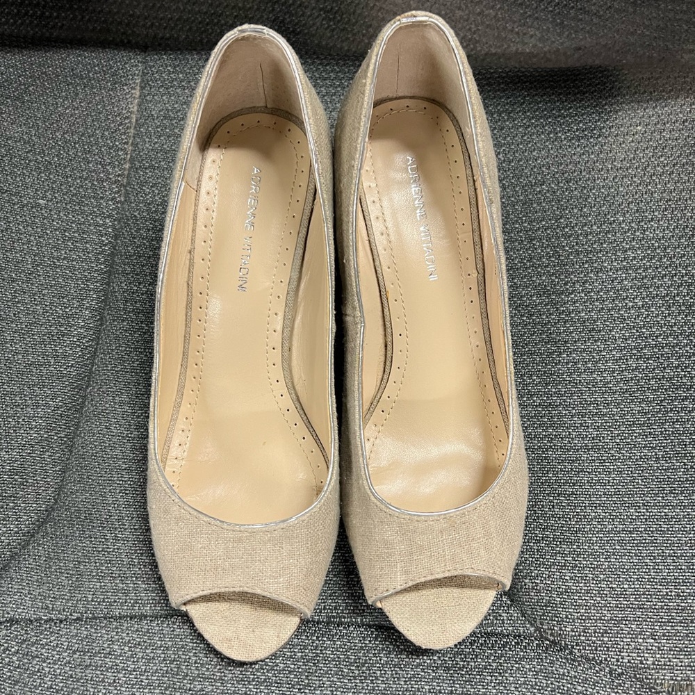 Open toe wedge heels